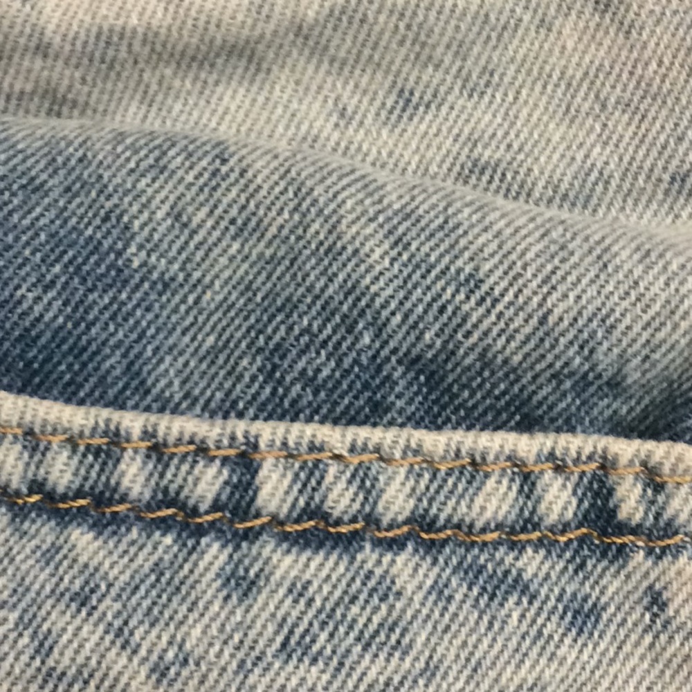 Zara distress embellished back pockets Jean shorts - Picture 7 of 8